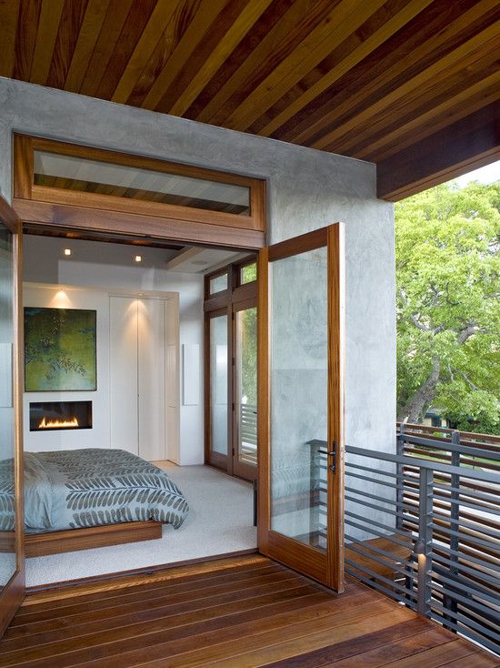 Open air bedroom.