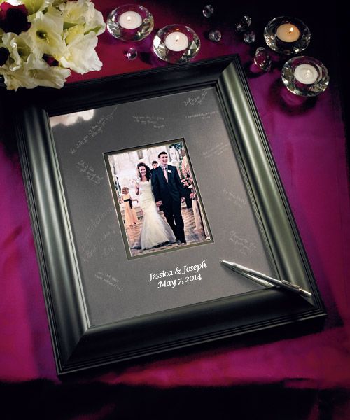 Personalized Black Framed Inscribable Signature Keepsake Mat Kit. I love this si