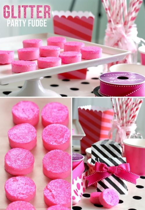 Pink Glitter Party Fudge
