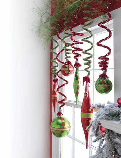 Pipe cleaners and Christmas bulbs… cute