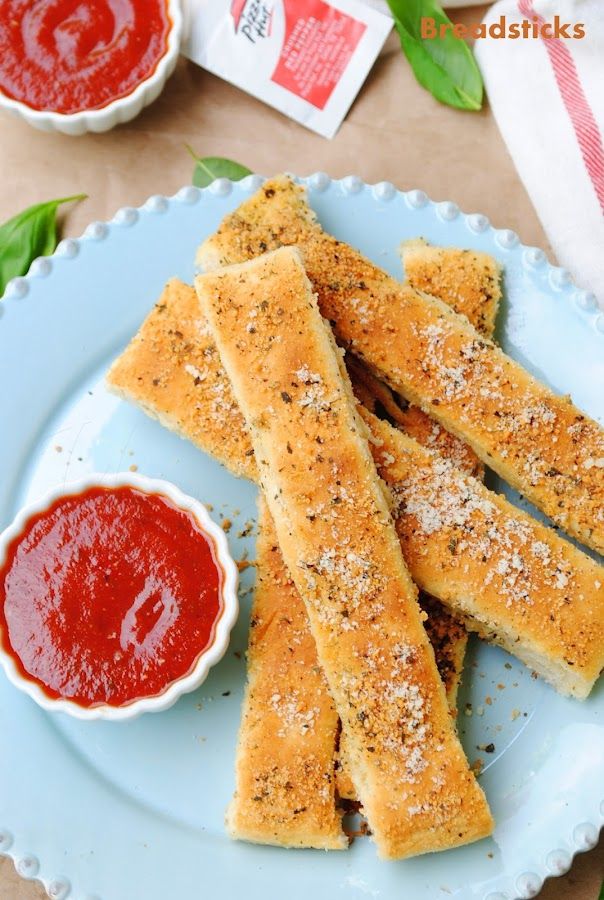 Pizza Hut Style Breadsticks with Dipping Sauce ~ All Homemade.