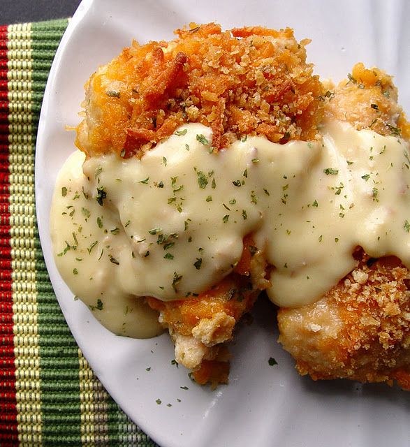 REVIEW: Found it on Pinterest and made it. Baked Crispy Cheddar Chicken – This r