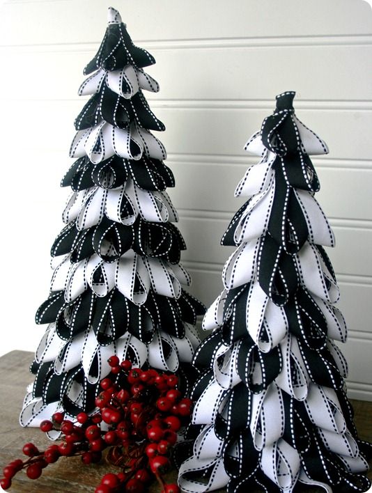 RIBBON TREES!  COULD BE MADE FOR ANY OCCASION……FUN, FUN AND BEAUTIFUL TO LOO