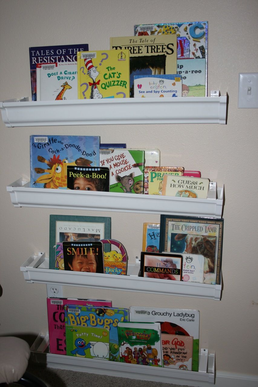 Rain Gutter Book Shelves