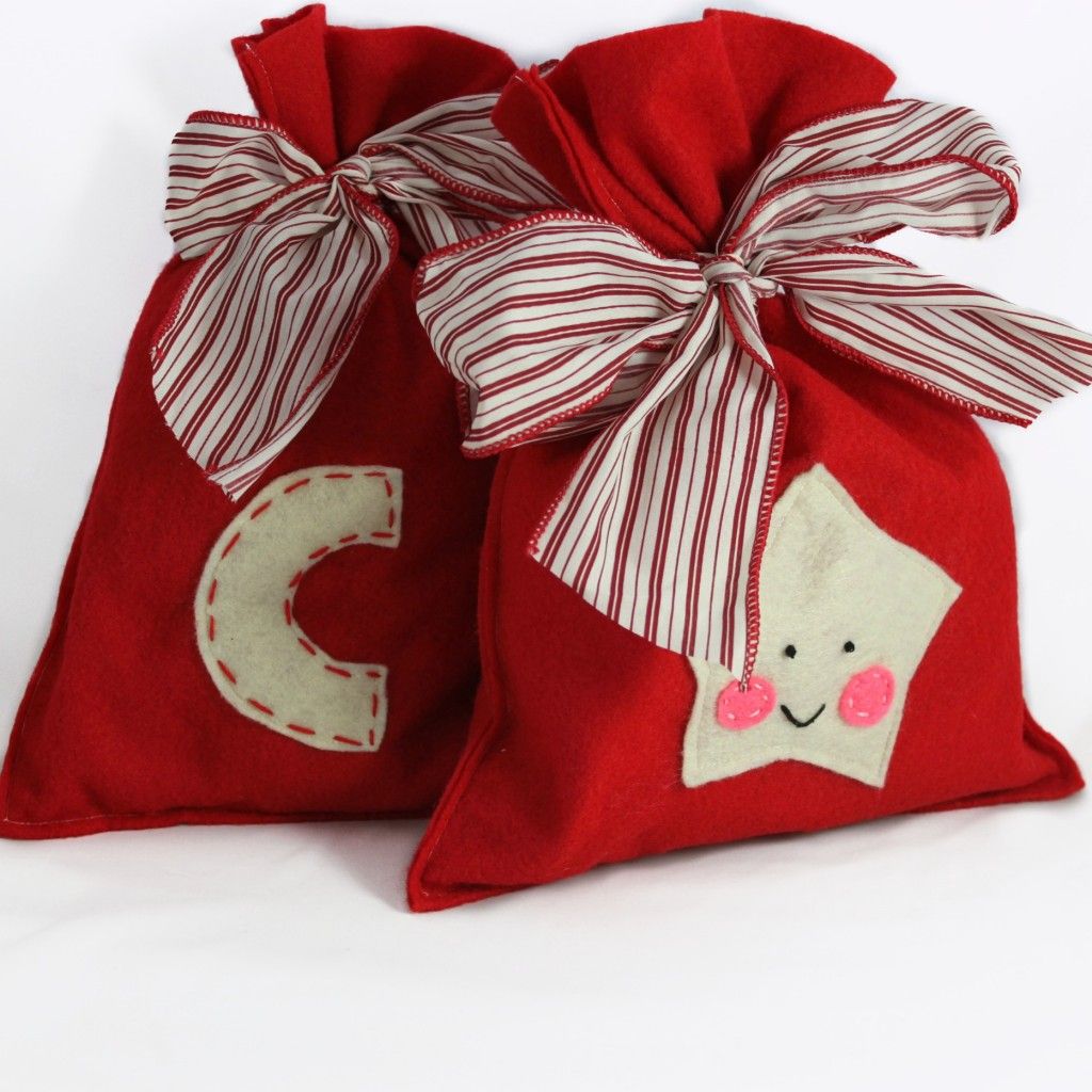Reusable Felt Holiday Gift Bags – Great alternative to paper and can be made in