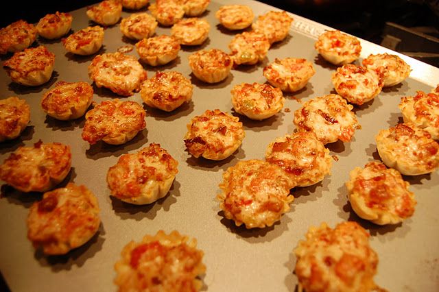 Rotel Cups. These are always a hit at parties! Yum. Pastry cups, Rotel, swiss ch