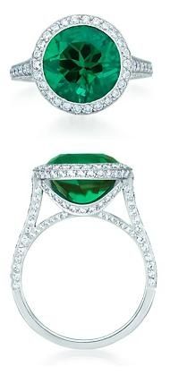 Round Brilliant Emerald Ring, Tiffany.
