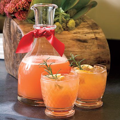Rudolphs Tipsy Spritzer – Orange juice, Sprite, Vodka, Maraschino Cherry Juice,