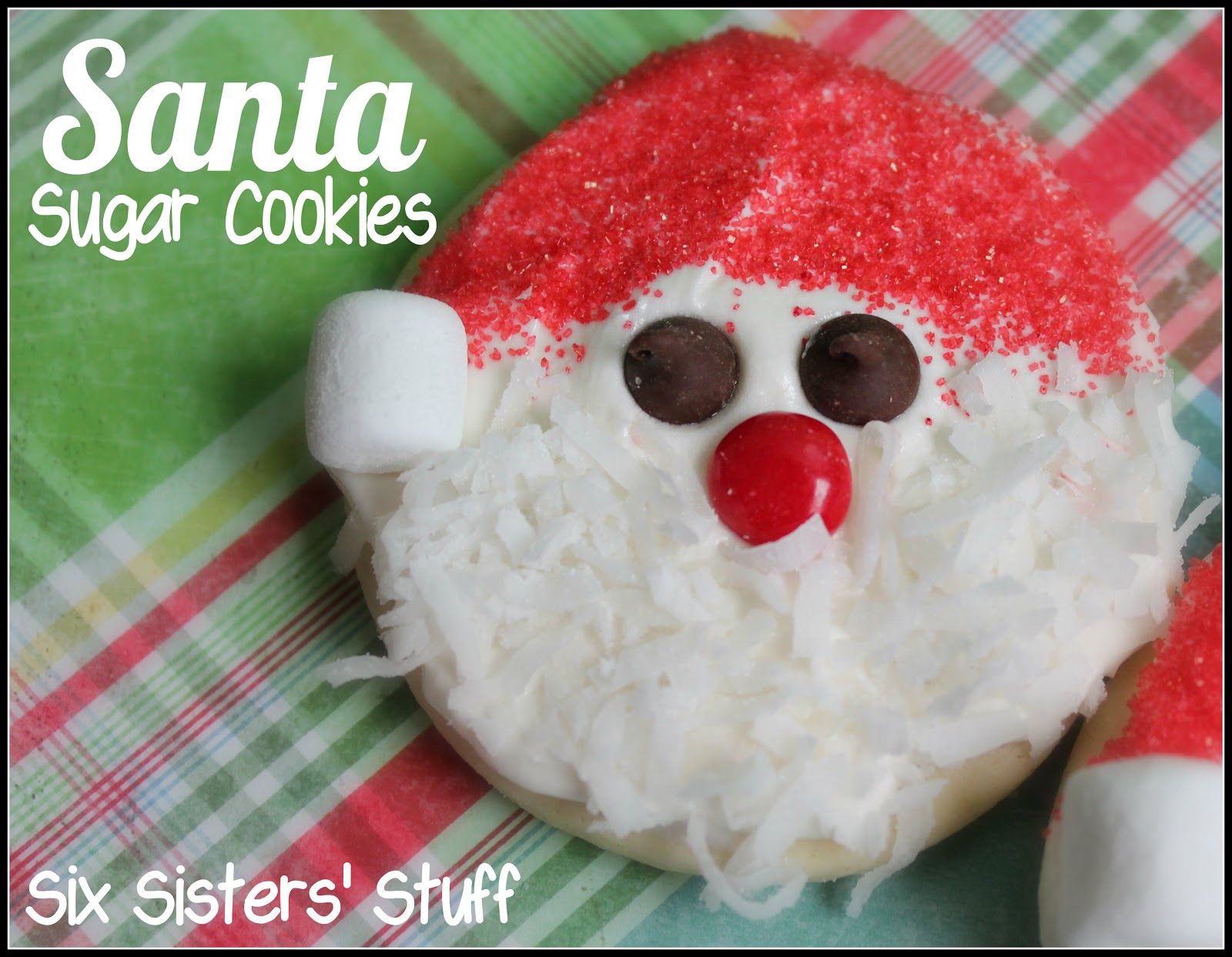 Santa Sugar Cookies @Six Sisters' Stuff