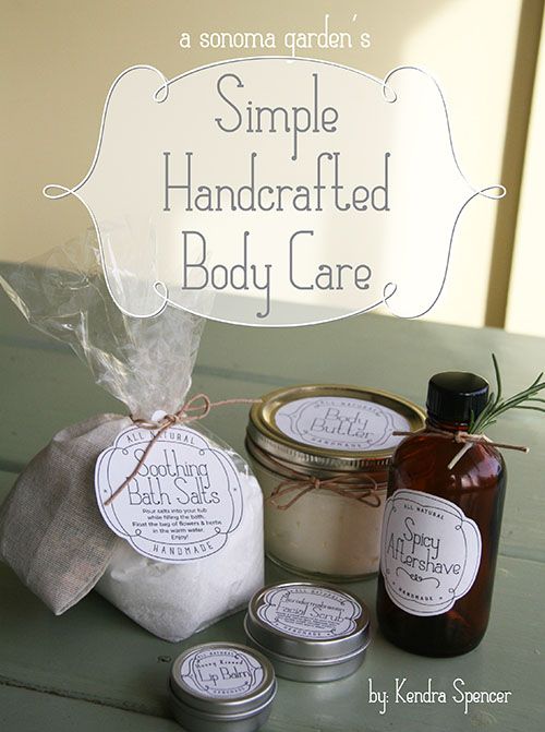 Simple HandCrafted Body Care e-booklet  5 sure fire recipes + printable labels!