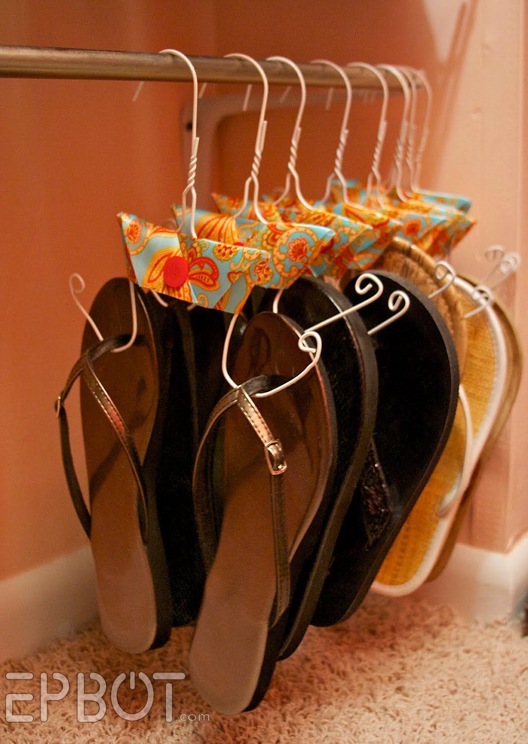 Simplify Organizing Your Shoes: Jen from Epbot shows us a very inexpensive way t