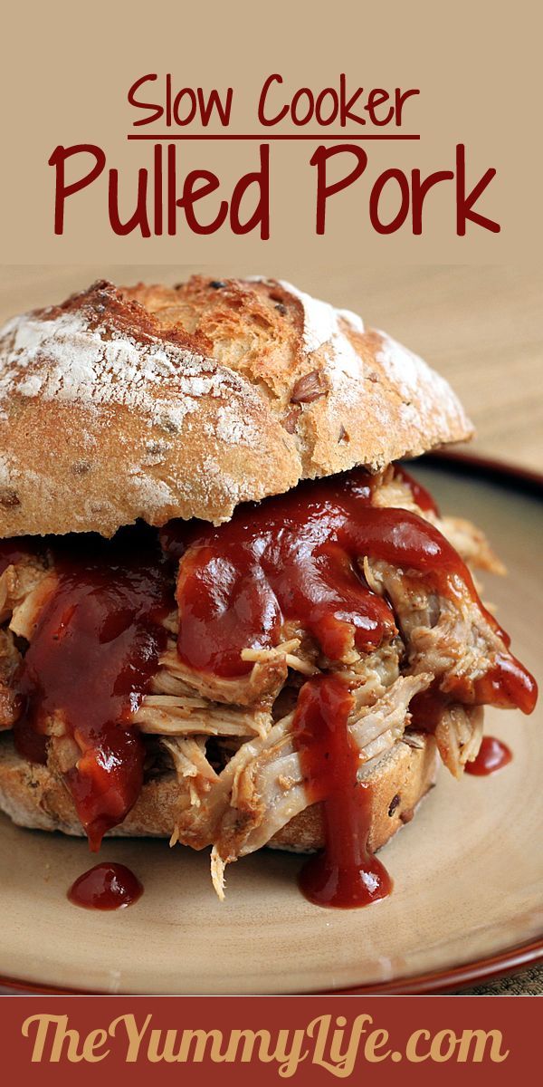 Slow Cooker Pulled Pork. Easy and so succulent & delicious that you'd ne
