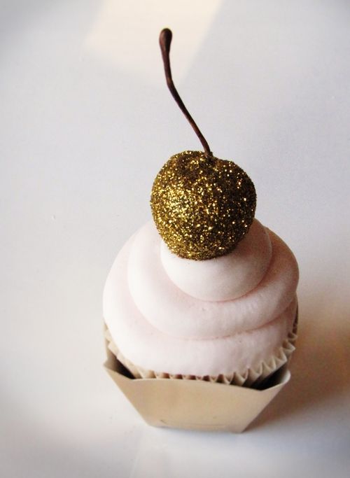 Sparkle Cherry cupcake  The perfect Cocktail Party Treat!  #holidayentertaining