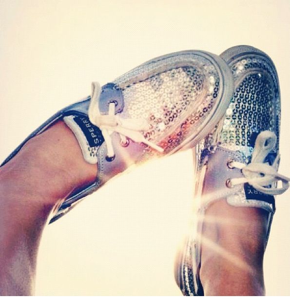 Sparkly Sperrys.