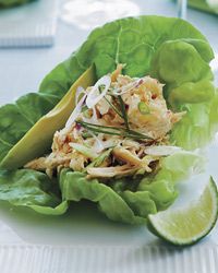 Spicy Asian-Chicken-Salad Lettuce Cups Recipe from Food & Wine