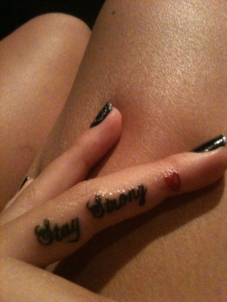 Stay Strong lovatic finger tattoo!