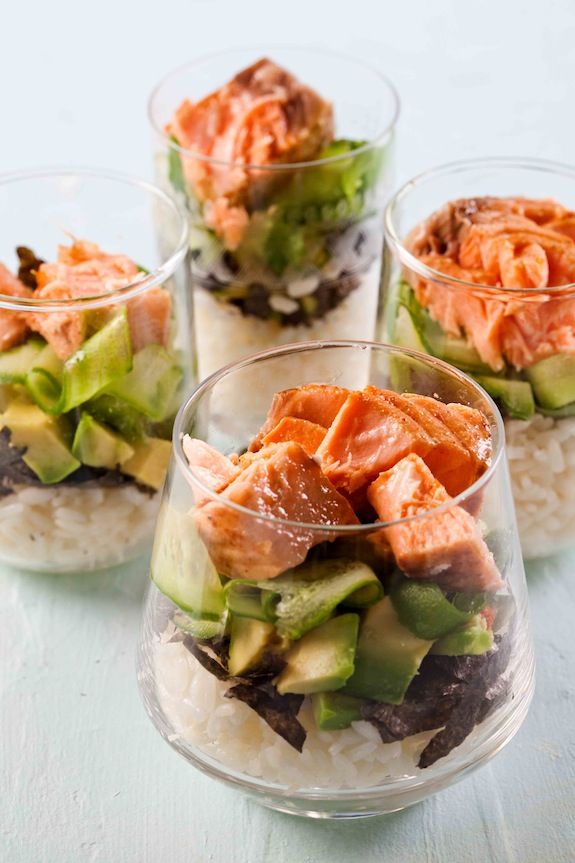 Sushi Trifle Salad (with Salmon)