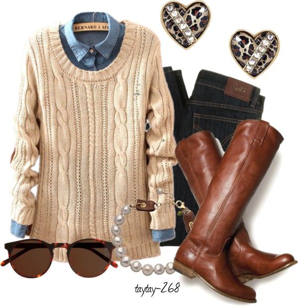"Sweater & Denim" by taytay-268 on Polyvore