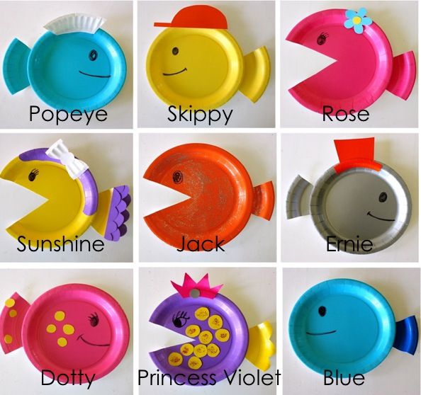 TUTORIAL: paper plate fish.  So easy and fun, kept my girls occupied for a few D