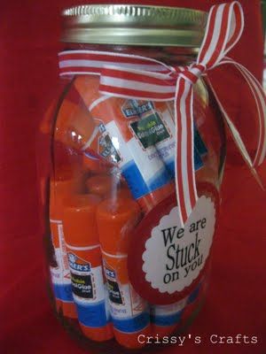 Teacher gift! This would be my very fav gift! I always need gluesticks and I def