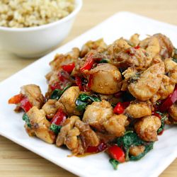 Thai Basil Chicken. Do takeout at home in less than 10 minutes. It's full of
