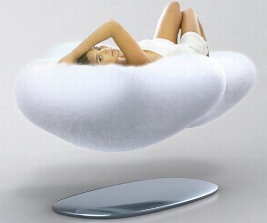 The Floating Sofa levitates by using magnets.