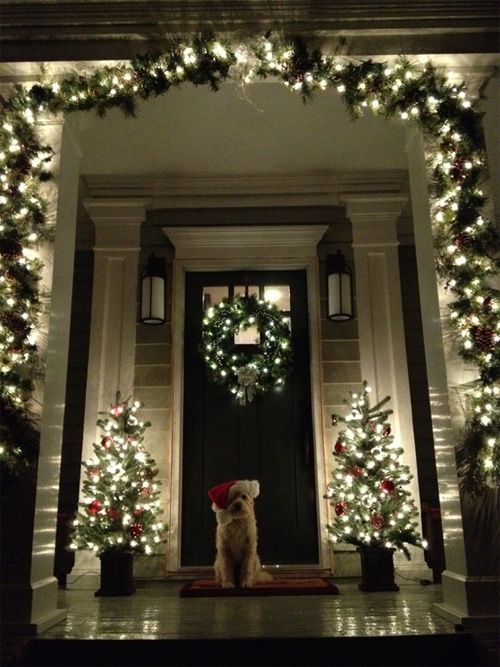 The front porch for Christmas…LOVE this!