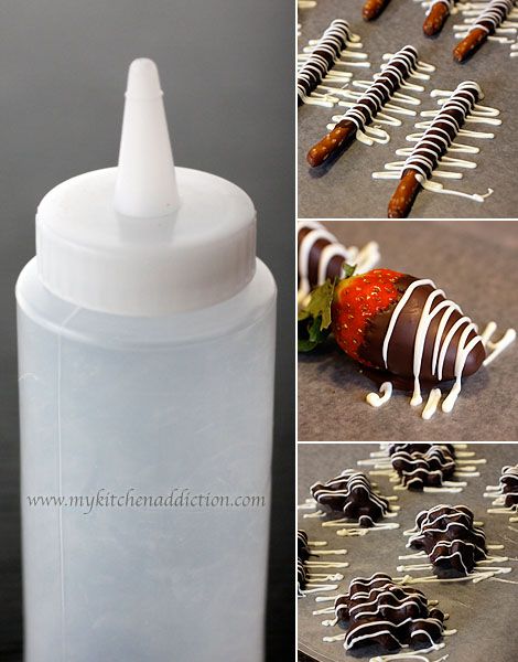 The secret to perfectly drizzled chocolate.