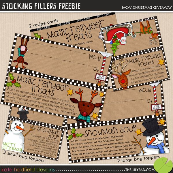 These are GREAT!  Free downloads of the toppers for Snowman Soup, Reindeer Treat