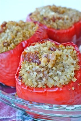 This Quinoa Stuffed Red Peppers dish takes only 5-7 minutes to prepare and appro