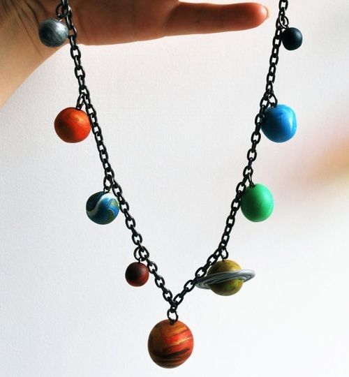 This here: a solar system necklace