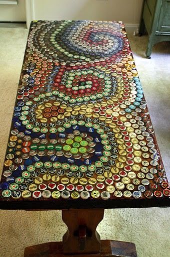 Time to start saving bottle caps! I hadn't repinned this before because we d