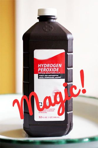 Tons of uses for hydrogen peroxide. The list is full of tips. I had no idea for