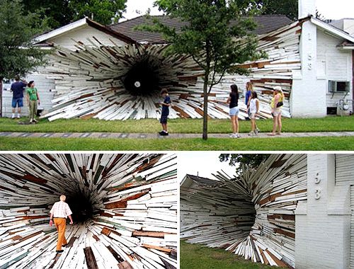 Tunnel House Art Installation  Makes me a little dizzy to look at. :0)