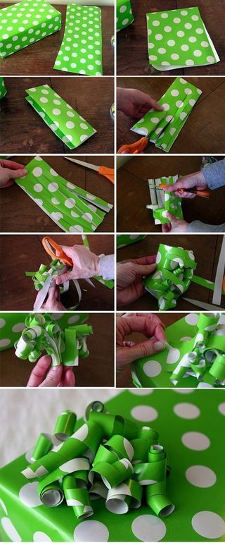 Turn those wrapping paper scraps into bows… And save money!