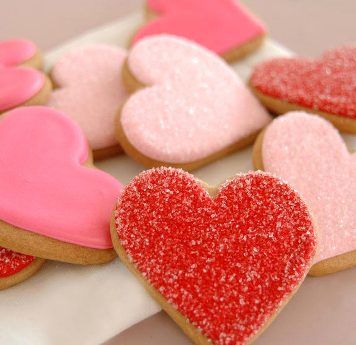 Valentines day sugar cookies