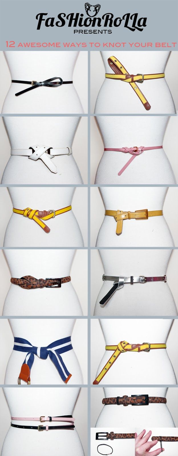 Very insightful! How to tie a belt 12 different ways :)