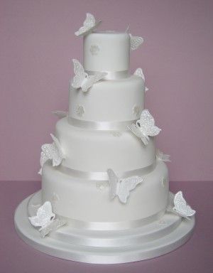 Wedding Cake with butterflies