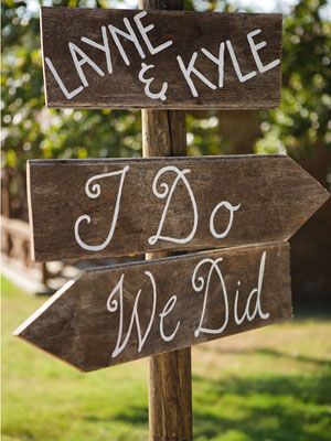 Wedding signs are really easy and add the perfect rustic chic touch to your cele