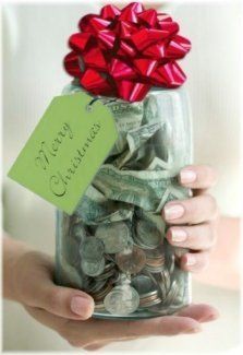 What a great tradition to start…. Have family put money in mason jar throughou