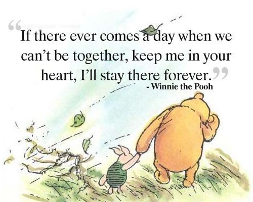 Winnie the Pooh quote on a diff bkg