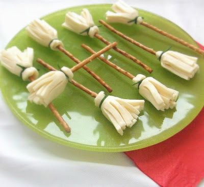 Witch broom cheese snack [healthy and creative] #Halloween