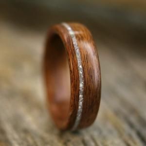 Wood and Diamond Ring.
