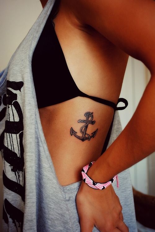 anchor tattoo Side Tattoo