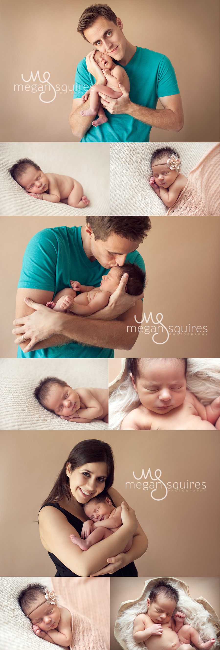 beautiful and simple newborn photography by Megan Squires