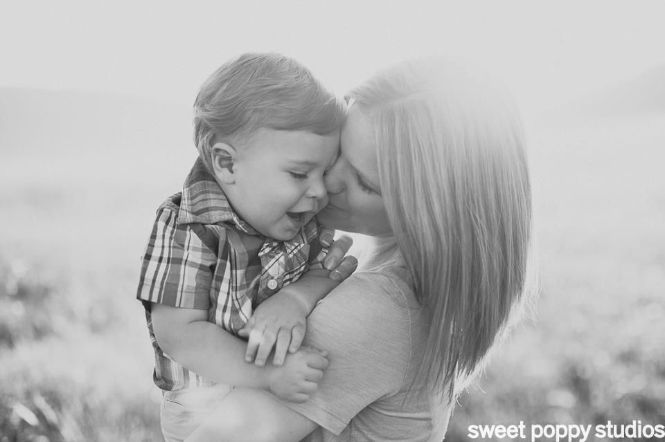 black and white mother and son photo by sweet poppy studios