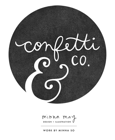 confetti & co logo design by @minna so