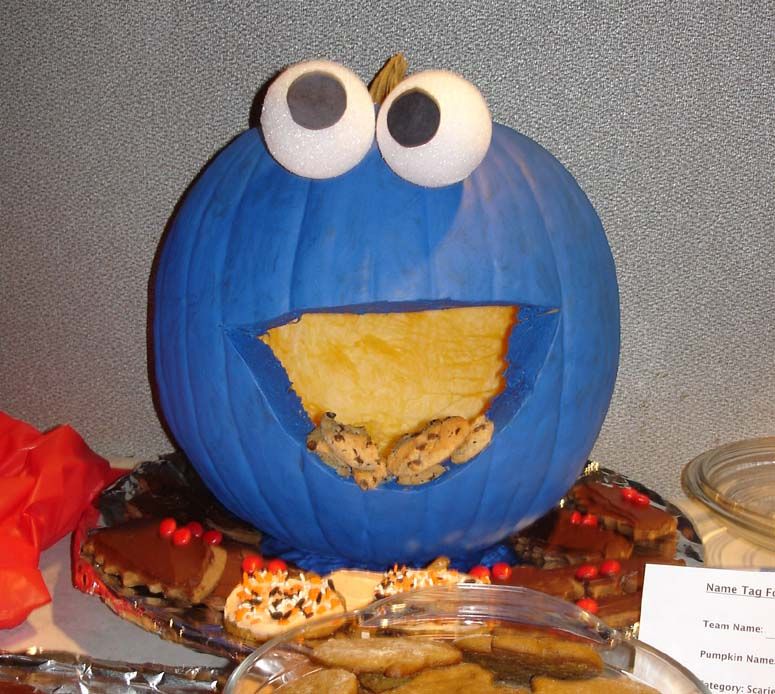 cookie monster pumpkin..Love This idea so cute