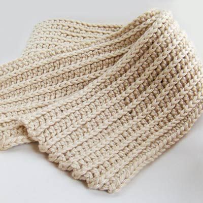 crochet rib scarf