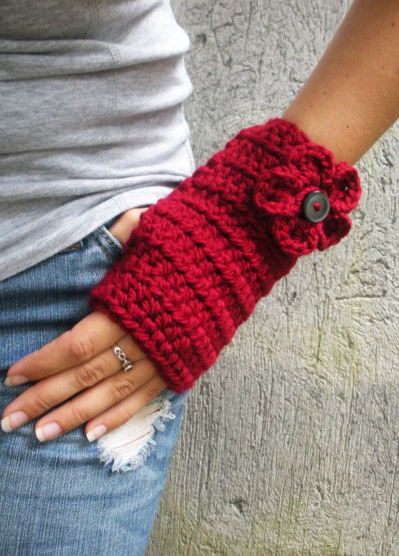 crocheted hand warmers. These are super easy and fast to make.
